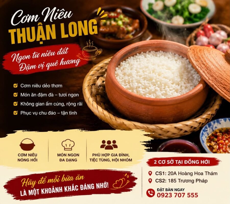 Nhà Hàng Cơm Niêu Thuận Long – 0923708555